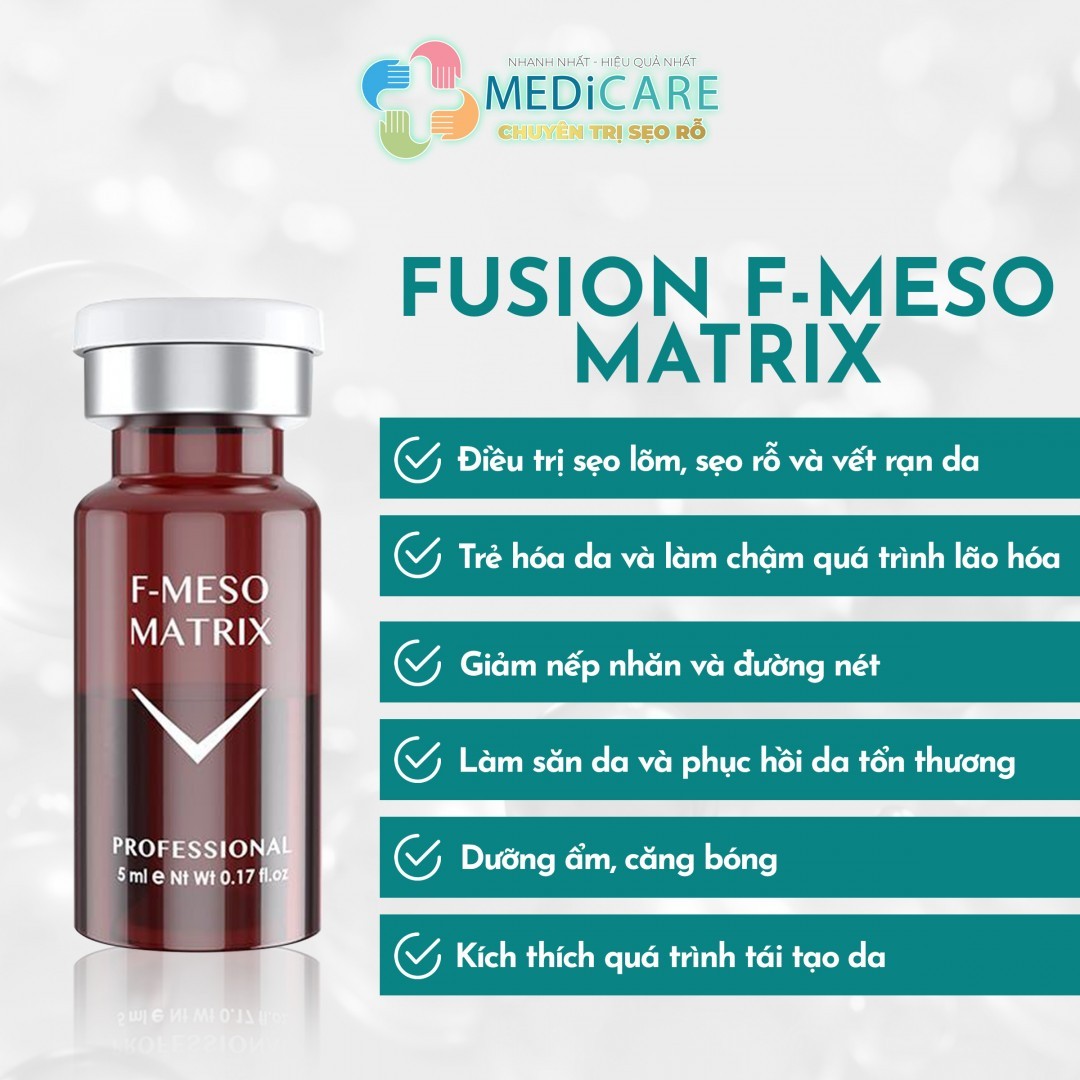 Hiệu quả của Fusion F-Meso Matrix trong điều trị sẹo rỗ 